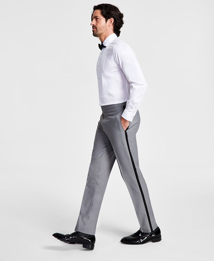 Alfani Men's Slim Fit Stretch Tuxedo Pants Gray Size 32X34