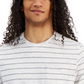Sun + Stone Men's Aaron Regular-Fit Stripe Pocket T-Shirt White Size Small