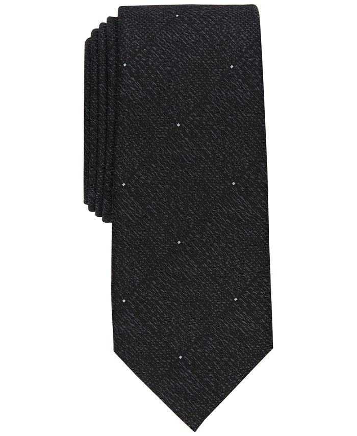 Alfani Men's Passaic Grid Tie Black  Size Regular