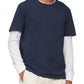 Calvin Klein Men's Smooth Cotton Solid Crewneck T-Shirt Blue Size X-Large