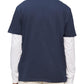 Calvin Klein Men's Smooth Cotton Solid Crewneck T-Shirt Blue Size X-Large