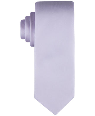 Calvin Klein Men's Unison Solid Tie Purple Size Regular