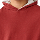 Lucky Brand Men's Duo Fold Long Sleeves Hooded Sweatshirt Red Size Small