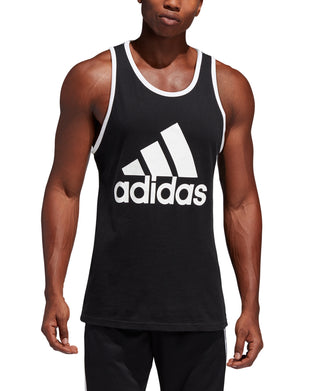 adidas Men's Badge Of Sport Logo Graphic Tank Black Size X-Large