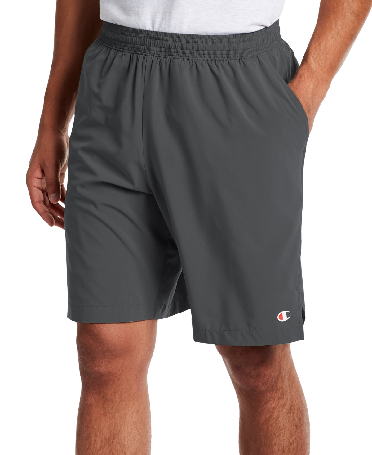 Champion Men's Standard Fit Stretch 9 Sport Shorts Gray Size Small