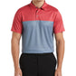 PGA TOUR Men's Athletic Fit Airflux Birdseye Block Print Short Sleeve Golf Polo Shirt Red Size X-Large