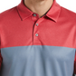 PGA TOUR Men's Athletic Fit Airflux Birdseye Block Print Short Sleeve Golf Polo Shirt Red Size X-Large