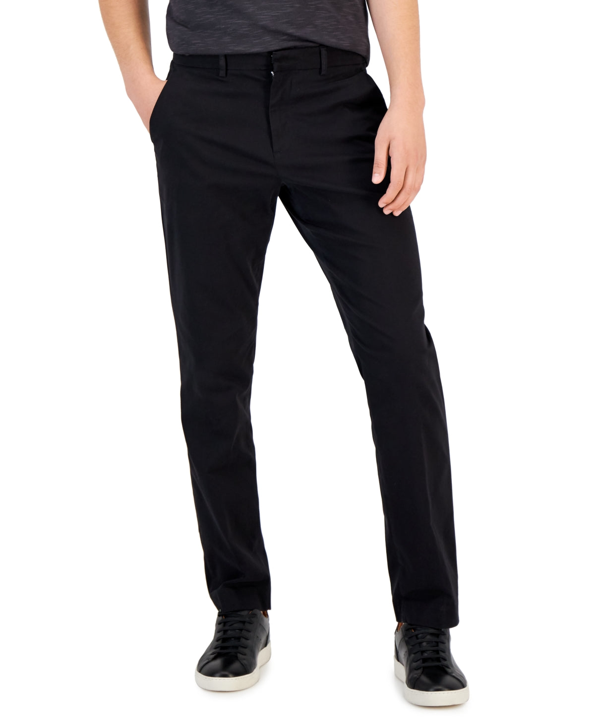 Perry Ellis Men's Essentials Slim Fit Dress Pants Black Size 30X30