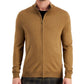 Club Room Men's Merino Zip Front Sweater Brown Size X-Large