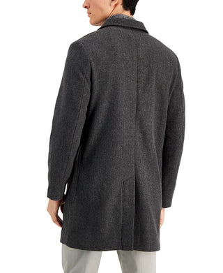 Alfani Men's Knit Topcoat Gray Size Large