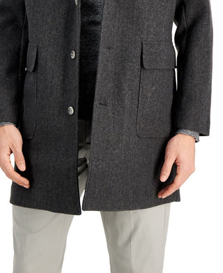 Alfani Men's Knit Topcoat Gray Size Large