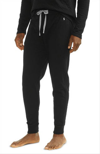 Ralph Lauren Men's Reversible Cotton Blend Sleep Joggers Black Size X-Large
