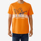 True Religion Men's Short Sleeves Buddha Stencil T-Shirt Orange Size Small