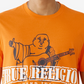 True Religion Men's Short Sleeves Buddha Stencil T-Shirt Orange Size Small