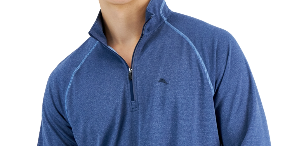 Tommy Bahama Men's Paradise Isle 1/2 Zip Performance Sweater Blue Size XXX-Large