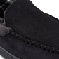 Haggar Men's Microsuede Fleece-Lined Venetian Slippers Black Size X-Large