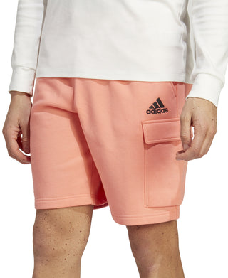 adidas Men's Essentials Fleece Cargo Shorts Orange Size Small