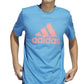 adidas Men's Short Sleeve Logo Graphic T-Shirt Blue Size Large