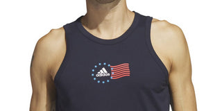 adidas Men's American Flag Tank Blue Size Medium