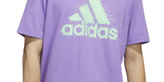 adidas Men's Short Sleeve Logo Graphic T Shirt Purple Size X-Large