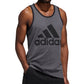 adidas Men's Logo Tank Gray Size X-Large