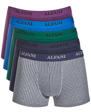 Alfani Men's 5 Pk Moisture Wicking Trunks Blue Size Large