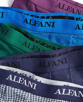 Alfani Men's 5 Pk Moisture Wicking Trunks Blue Size Large