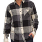 Junk Food Men's Collared Plaid Button Down Shirt Black Size Large