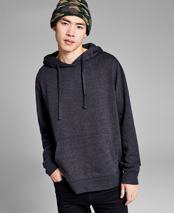 And Now This Men's Pullover Fleece Hooded Sweatshirt Black Size Medium