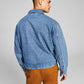 And Now This Men's Regular Fit Denim Mechanic Jacket Blue Size Small