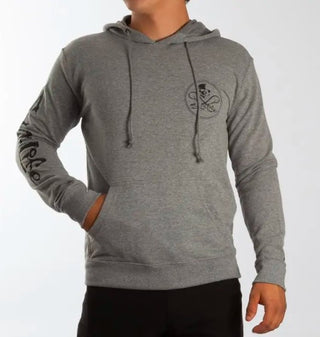 Salt Life Men's Skull and Hooks Hoodie Gray Size XXXX-Large