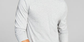 And Now This Men's Pocket Long Sleeve T Shirt Gray Size X-Large