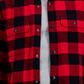 Sun + Stone Men's Carter Buffalo Plaid Long Sleeve Button Up Flannel Shirt Jacket Red Size Small