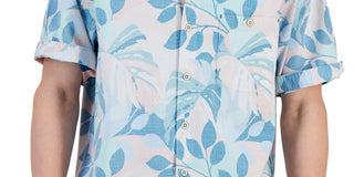 Tommy Bahama Men's Nova Wave Beach Day Blooms Shirt Blue Size Medium