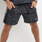 Champion Men's Printed Hybrid Water Resistant 7 Shorts Black Size Large