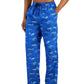 Club Room Men's Tropical Hut Printed Cotton Pajama Pants Blue Size Small