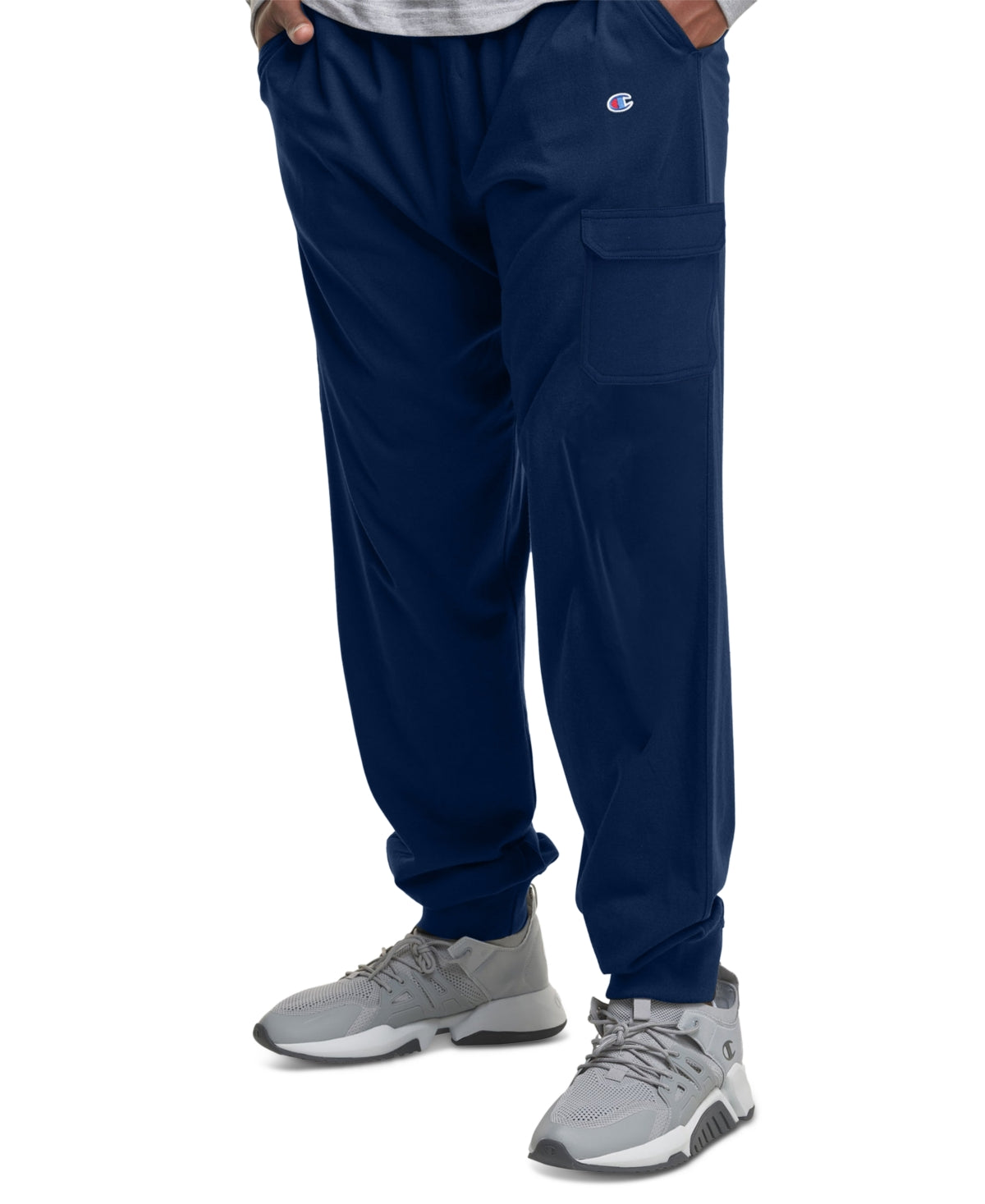 Champion Men's Cargo Fleece Jogger Pants Blue Size XXX-Large