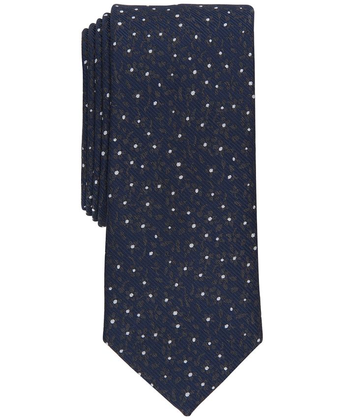 Bar III Men's Attison Skinny Floral Neat Tie Black Size Regular