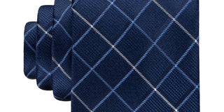Tommy Hilfiger Men's Classic Shadow Grid Tie Blue Size Regular