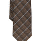 Alfani Men's Abstract Check Slim Tie Brown Size Regular