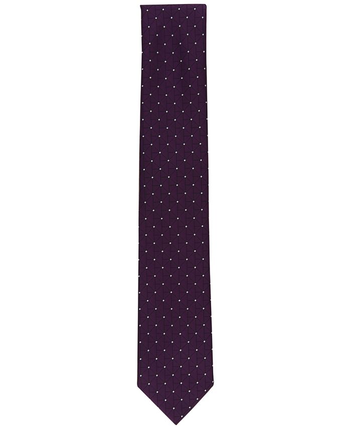 Alfani Men's Kenneth Geo Print Tie Purple Size Regular