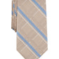Michael Kors Men's Salerno Plaid Tie Beige Size Regular