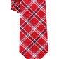Tommy Hilfiger Men's Chicago Classic Plaid Tie Red Size Regular