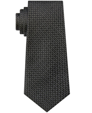 Calvin Klein Men's Luxe Slim Netting Tie Black Size Regular