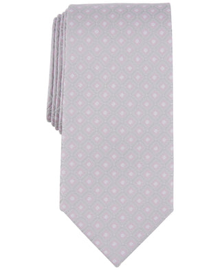 Michael Kors Men's Hempstead Grid Tie Gray Size Regular