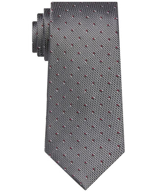 Michael Kors Men's Classic Design Geo Rectangle Tie Gray Size Regular