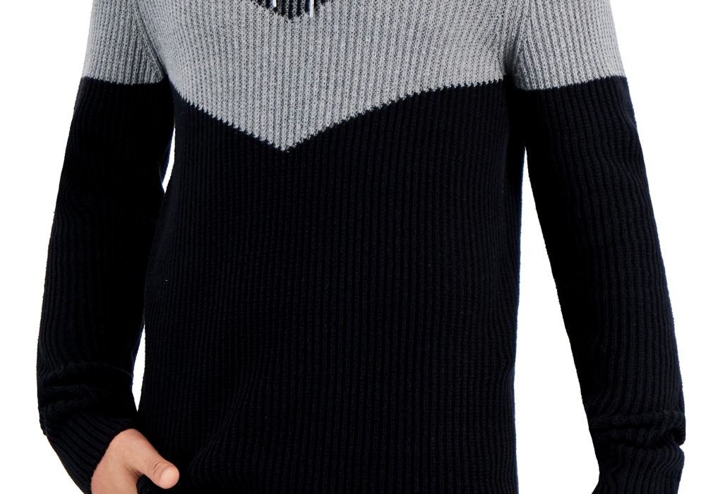 Inc International Concepts Men's Colorblocked Hoodie Sweater Black Size M