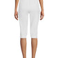 RealSize Women's 17 Pull On Stretch Bling Capri White Size L
