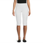 RealSize Women's 17 Pull On Stretch Bling Capri White Size L