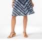 Style & Co Petite Cross-Back Printed Dress Blue Size P/XS